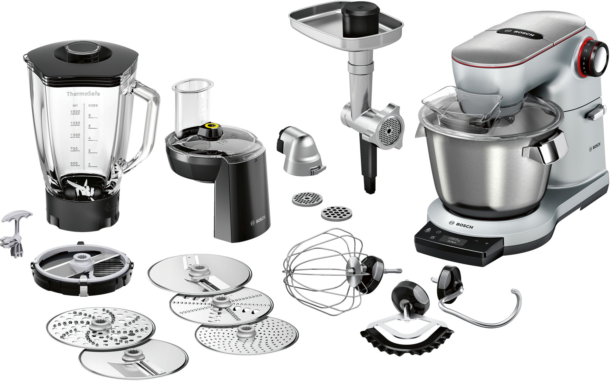 Кухонный комбайн Bosch MUM9BX5S61, 5500 мл, 1500 Вт, 7 скоростей, Нерж.сталь photo 1