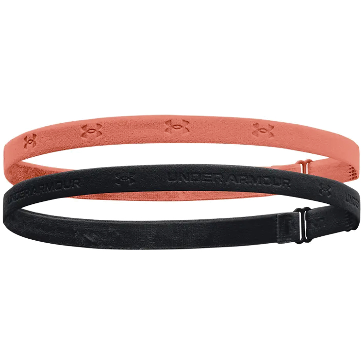 Повязка на голову  Under Armour Ws Adjustable Mini Bands/1376723-848/Черный/Оранжевый photo 1