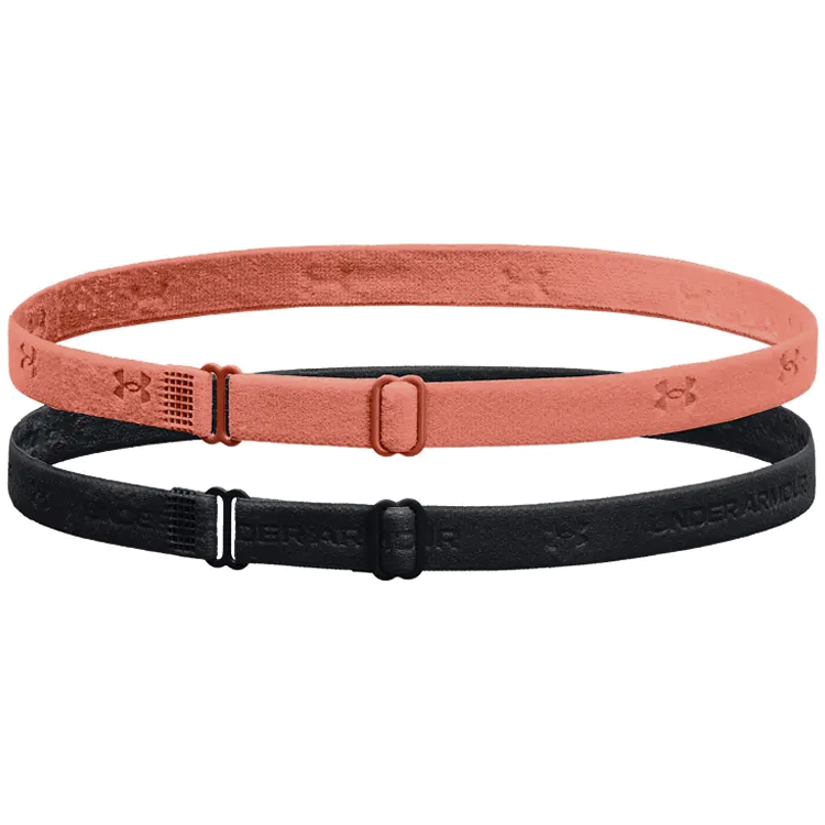 Повязка на голову  Under Armour Ws Adjustable Mini Bands/1376723-848/Черный/Оранжевый photo 2