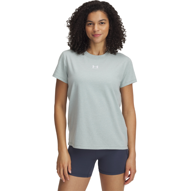 Футболка Under Armour UA Rival Core SS L Зеленый Женский photo 2