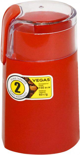 Кофемолка Vegas VCG0044R Роторная / Красный photo 1 Кофемолка Vegas VCG0044R Роторная / Красный photo 1