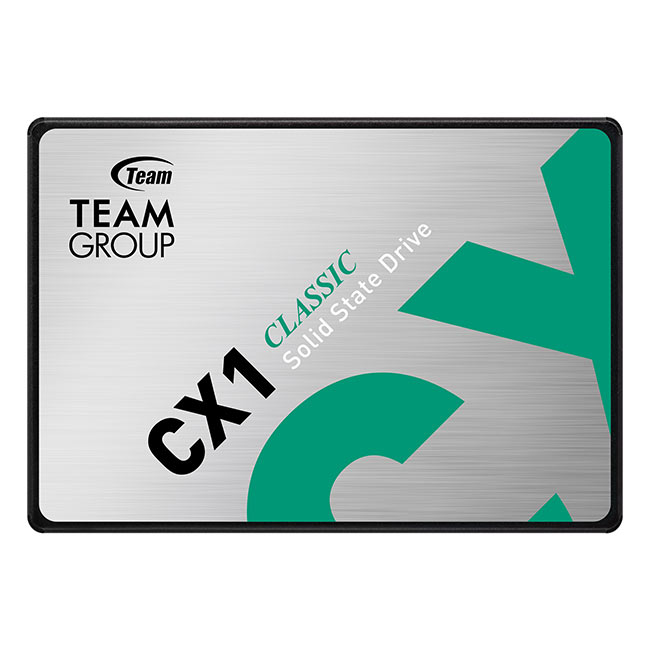 2.5" SSD 480GB TEAM CX1 Classic, SATAIII, Sequential Reads: 530 MB/s, Sequential Writes: 470 MB/s, Maximum Random 4k: Read: 70,000 IOPS / Write: 20,000 IOPS, SLC Caching, ECC, Thickness- 7mm, Controller Silicon Motion SM2258XT, 3D NAND TLC photo 1