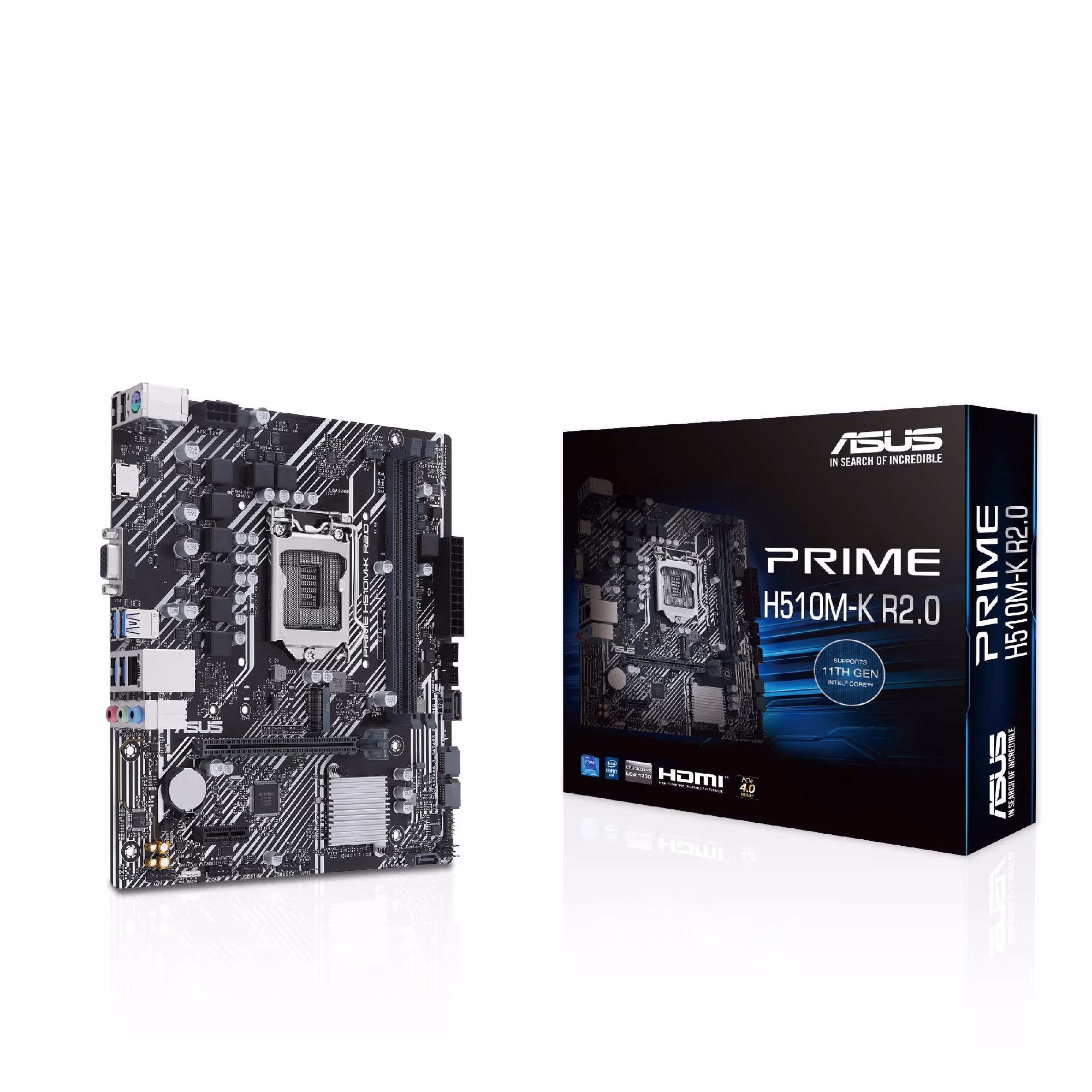 Placa de baza ASUS PRIME H510M-K R2.0 / 1200 / H470 / DDR4 / mATX