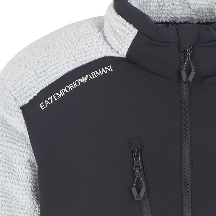 Hanorac pt bărbați EA7 EMPORIO ARMANI TECHNICAL SKI FLEECE S Negru-gri photo 3