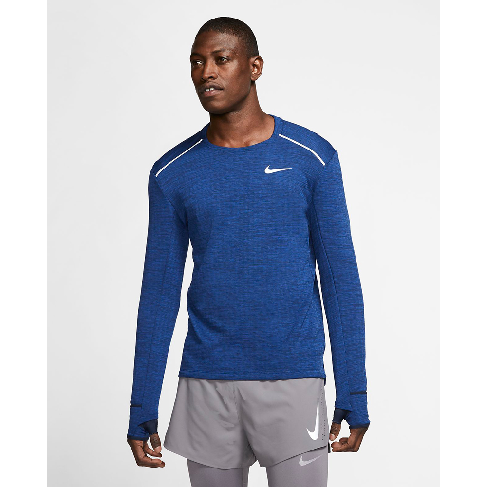 Hanorac pt bărbați Nike M NK SPHR ELMNT TOP CRW LS 3.0 XL Albastru photo 5