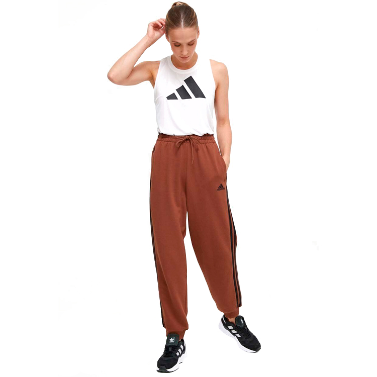 Pantaloni Adidas W 3S FT LS PT PANTS 2XS Maro Femei photo 3