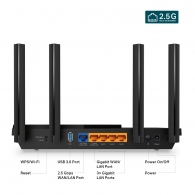 Wi-Fi Router TP-LINK Archer AX55 Pro / AX3000 Dual Band / Wi-Fi6 / Gigabit / 1x1 Gbps WAN/LAN port + 3xGigabit LAN ports + 1xUSB3.0/ 4 external antennas thumbnav 3
