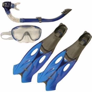 Set pentru inot Speedo GLIDE MASK SNORKEL FIN SET AU GREY/BLUE