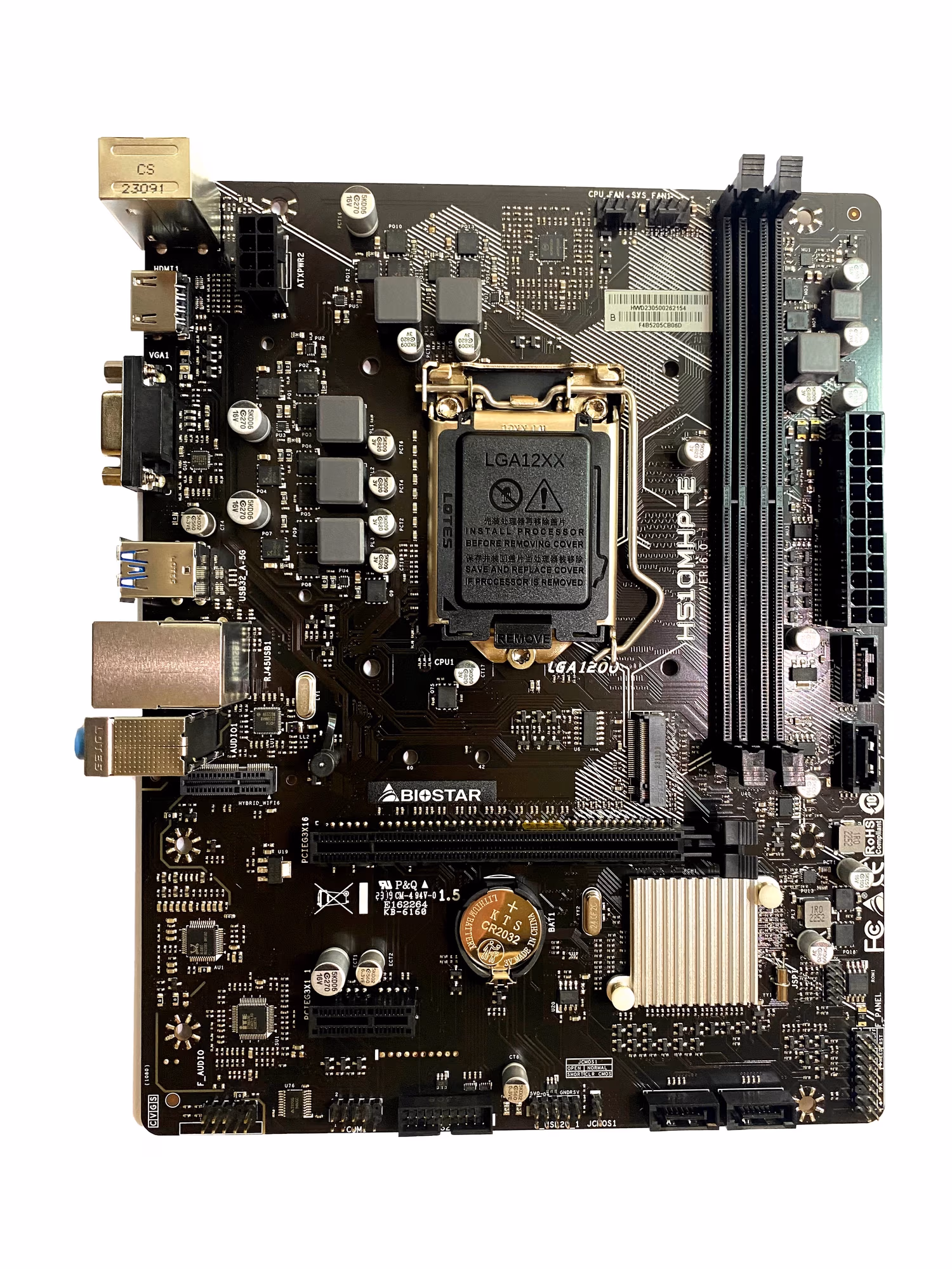 Paca de baza BIOSTAR Racing B560MHP-E / Socket 1200 / H510 / DDR4 / mATX