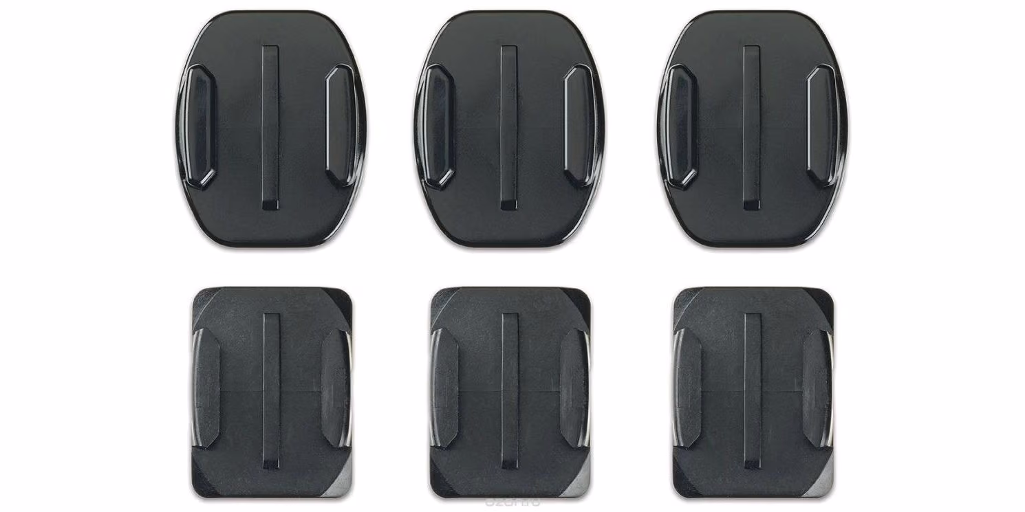 GoPro Suporturi adezive curbate + plate - Suport GoPro adeziv, 3x adezivi plati, 3x adezivi curbati - compatibil cu toate camerele GoPro