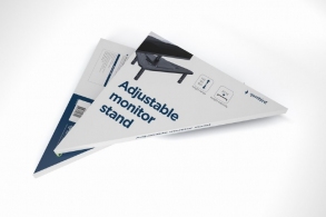 Gembird MS-TABLE-02,  Adjustable monitor stand (triangle), 20 kg, 500 x 285 x 120 mm, Height range: 100/120/140 mm thumbnav 3
