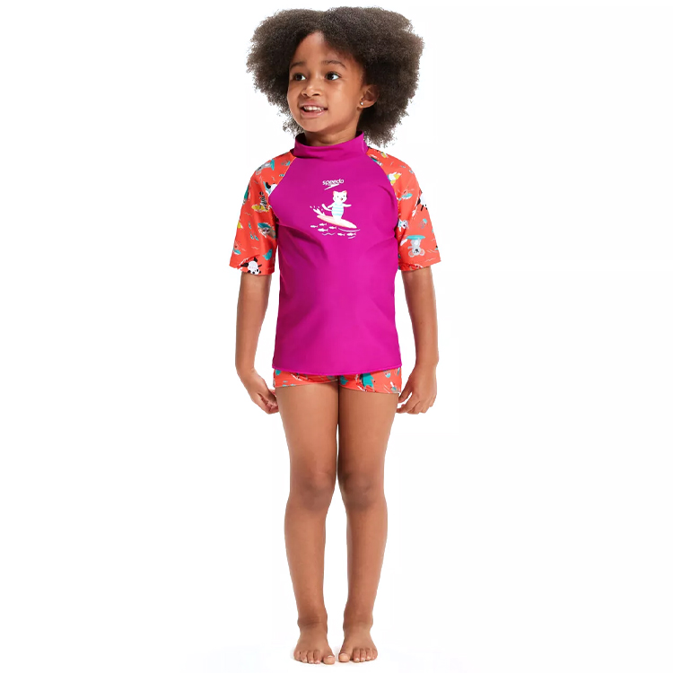 Costum de baie Speedo DIGI SS RASH TOP SET IF / Femei / 6 / Violet photo 2