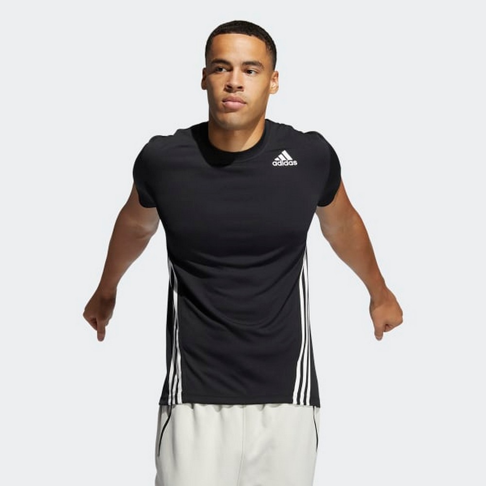 Tricou bărbătesc Adidas AERO 3S TEE S Negru photo 2