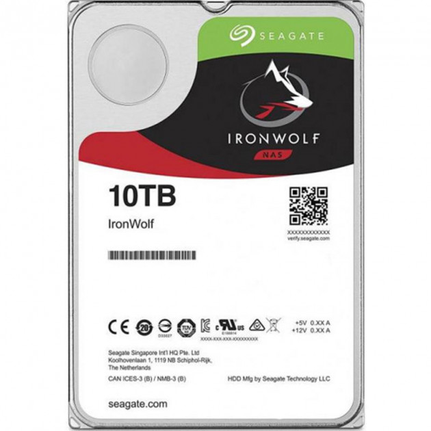 3.5" HDD 10.0TB Seagate ST10000VN0008 IronWolf™ NAS, 7200rpm, 256MB, SATAIII photo 1