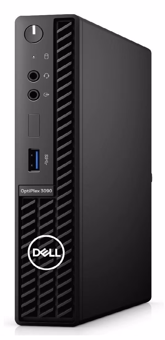 DELL OptiPlex 3000 MFF lntel® Core® i3-12100T (4 Cores/12MB/8T/2.2GHz to 4.1GHz/35W), 8GB (1X8GB) DDR4, M.2 256GB PCIe NVMe SSD, Intel Integrated Graphics, WiFi6 2x2 + BT5.2, TPM, NO ODD, USB mouse MS116, USB KB216, PSU 65W, Ubuntu, 3Y Warranty, Black. 