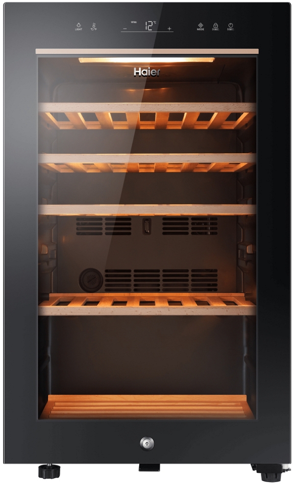 Frigider de vin Haier FWC49GA / 49 sticle / 82 cm / A / Negru photo 1 Frigider de vin Haier FWC49GA / 49 sticle / 82 cm / A / Negru photo 1