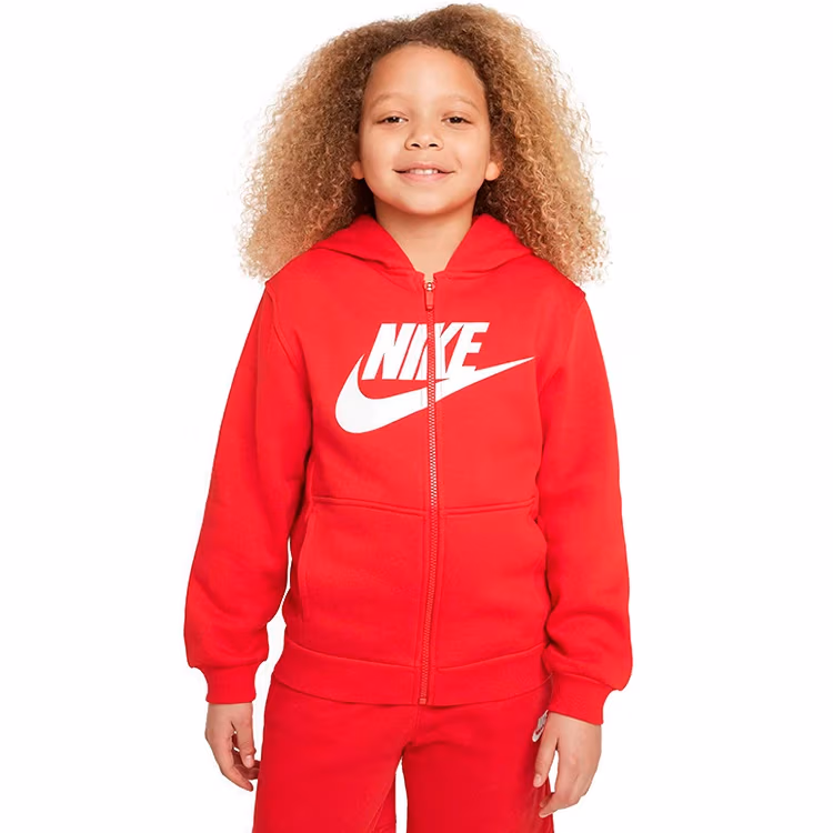 Hanorac Nike K NSW CLUB FLC HD FZ LS HBR