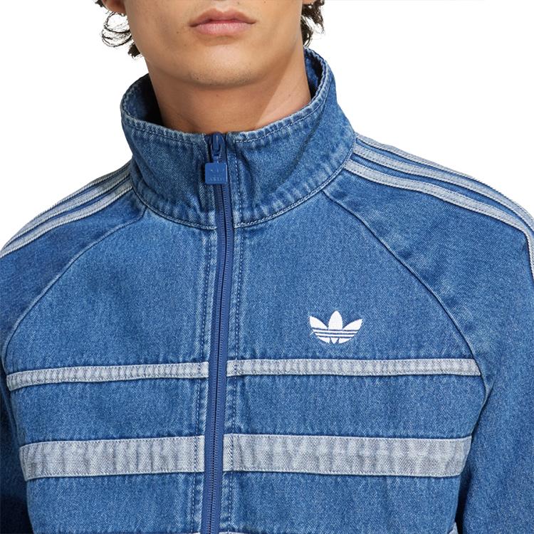 Hanorac pt bărbați Adidas FIRST TT DENIM S Albastru photo 4