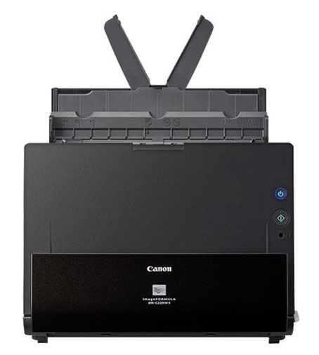 Document Scanner Canon DR-C225W II, WiFi, ADF (30 sheets - 50-80g/m2), 3-colour (RGB) LED, CMOS CIS 1 Line Sensor, Front/ Back/ Duplex, B&W 25ppm/50ipm - colour 25ppm/50ipm, 600x600dpi, 24-bit colour, Daily Duty Cycle: 1500 scans/day, USB 2.0, W2,7kg photo 1