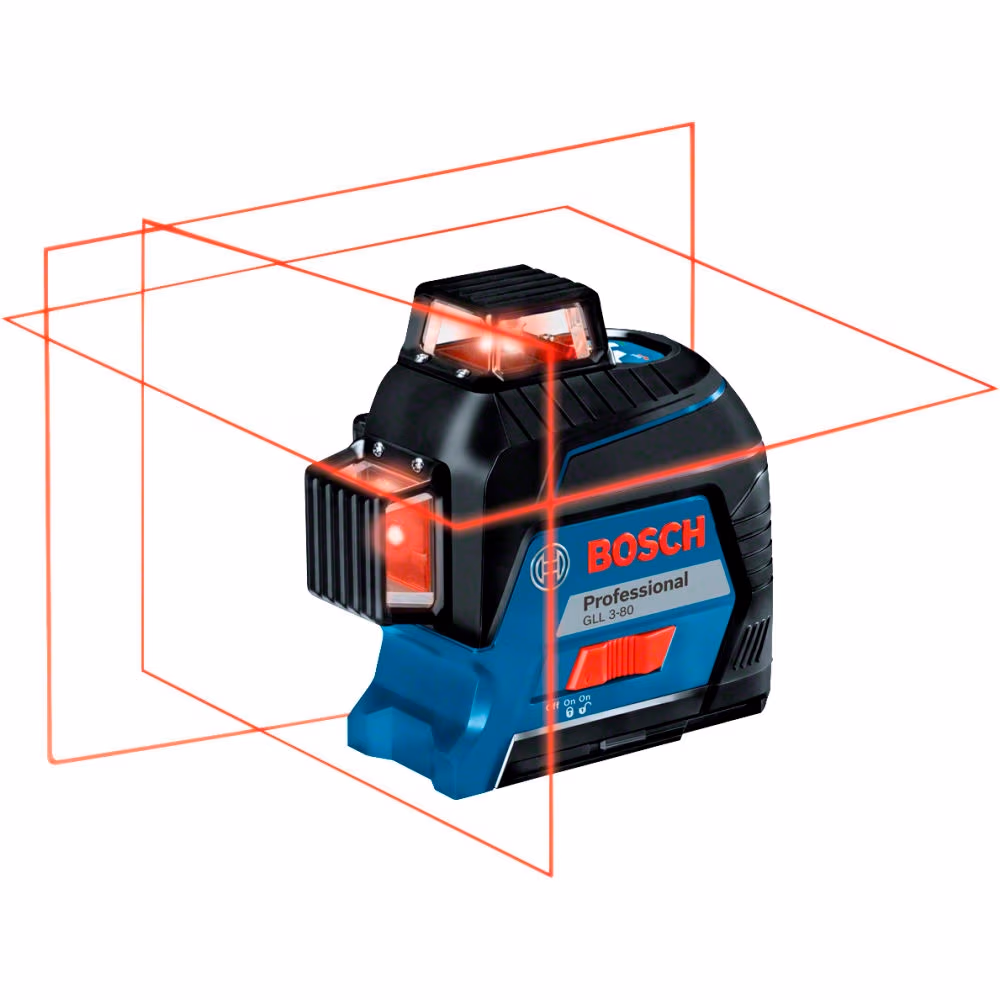 Nivela laser cu linii Bosch GLL 3-80 P, 0601063S00 