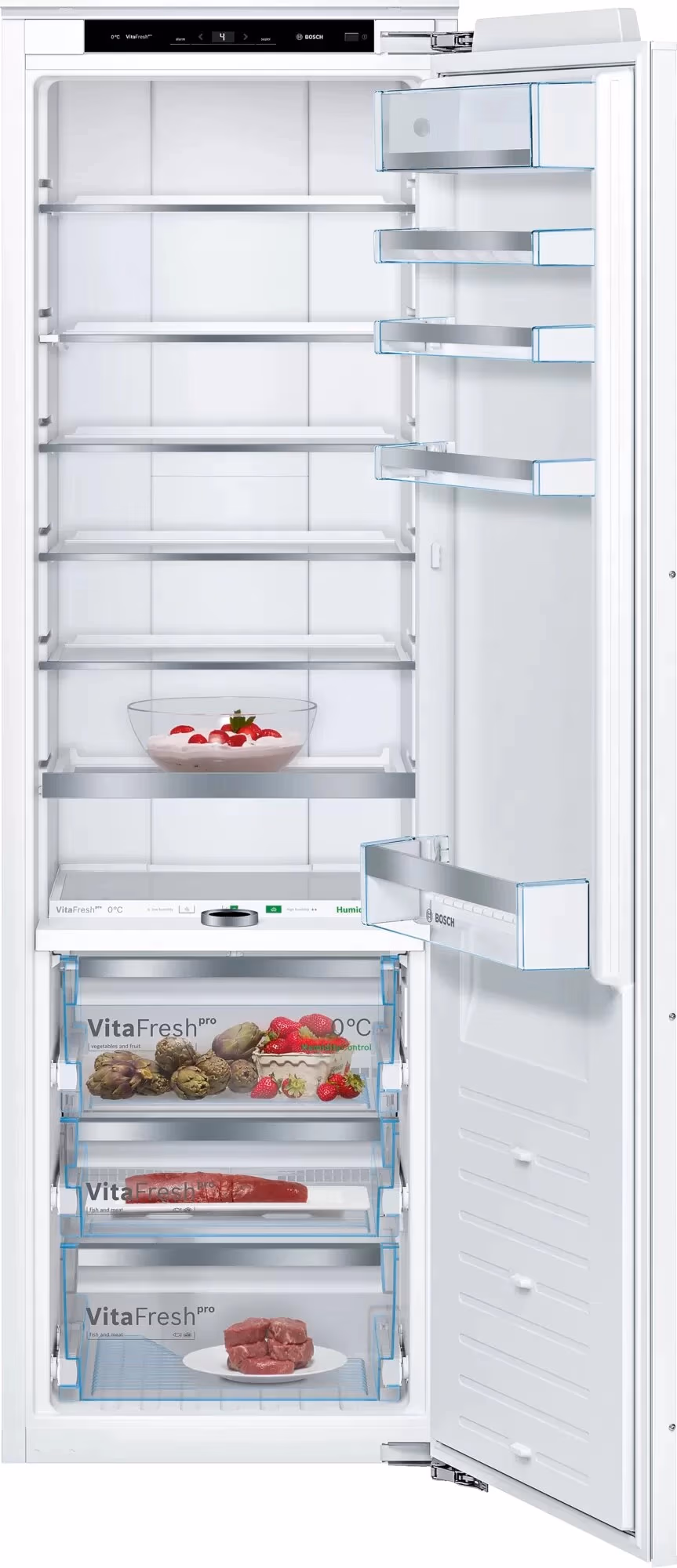 Frigider incorporabil Bosch KIF81PDE0, 289 l, 177 cm, E, Alb