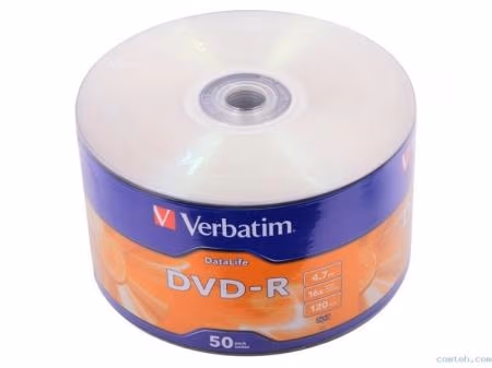 Verbatim DataLife DVD-R NON-AZO 4.7GB 16X MATT SILVER SURFAC - Wrapped 50pcs. 