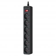 Фильтр сетевой SVEN SF-06E/ 6 Sockets/ 2300W/ 5.0m/ Black thumbnav 1
