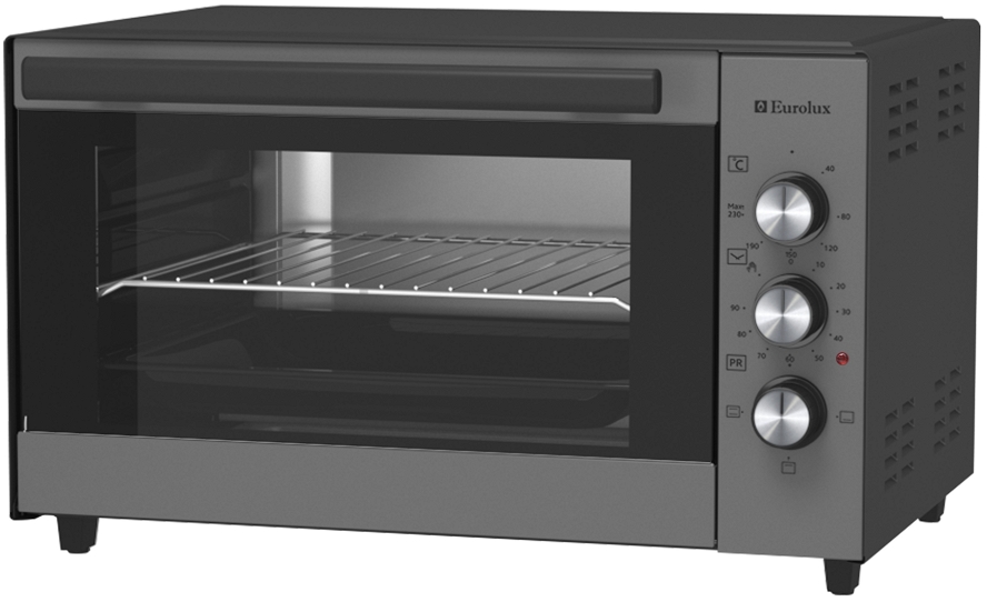 Электрическая печь Eurolux MOEM35W, 35 л, 1200 Вт, Серый photo Электрическая печь Eurolux MOEM35W, 35 л, 1200 Вт, Серый photo