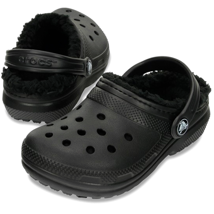 Шлепанцы Crocs Classic Lined Clog K / Мужской / 28-29 / Черный photo 2