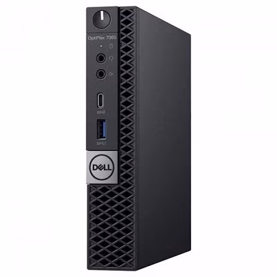 DELL Optiplex 7060 MFF Intel® Core® i7-8700Т (6 Cores/12MB/12T/up to 4.0GHz/35W), 8GB 1X8GB DDR4, M.2 256GB SSD, Intel UHD 630, WiFi 802.11ac + BT, TPM, no ODD, 90W AC Adapter, USB mouse, USB KB216-B, Ubuntu, Black 
