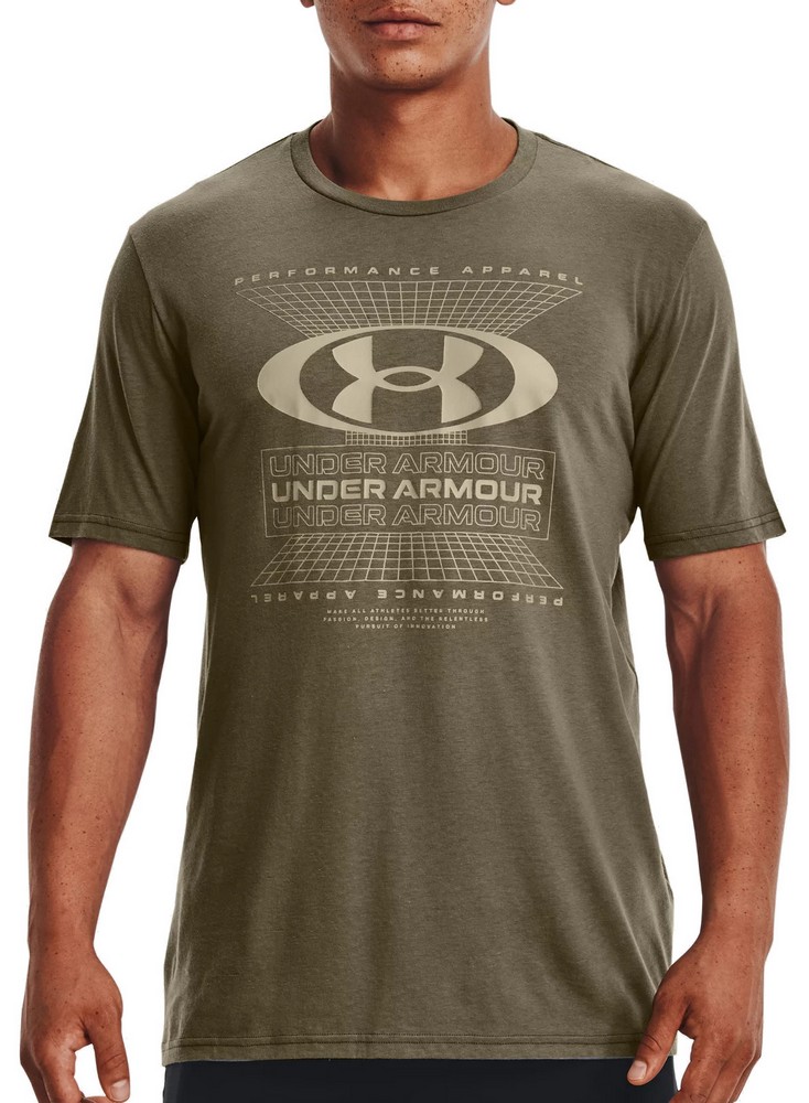 Tricou bărbătesc Under Armour UA SYMBOL GRID SS LG Maro photo 2