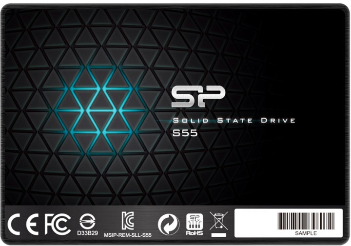 2.5" SSD 240GB Silicon Power Slim S55, SATAIII, SeqReads: 550 MB/s, SeqWrites: 450 MB/s, Controller Phison PS3110-S10, MTBF 1.0mln, SLC Cache, BBM, SP Toolbox, 7mm, 3D NAND TLC photo 1