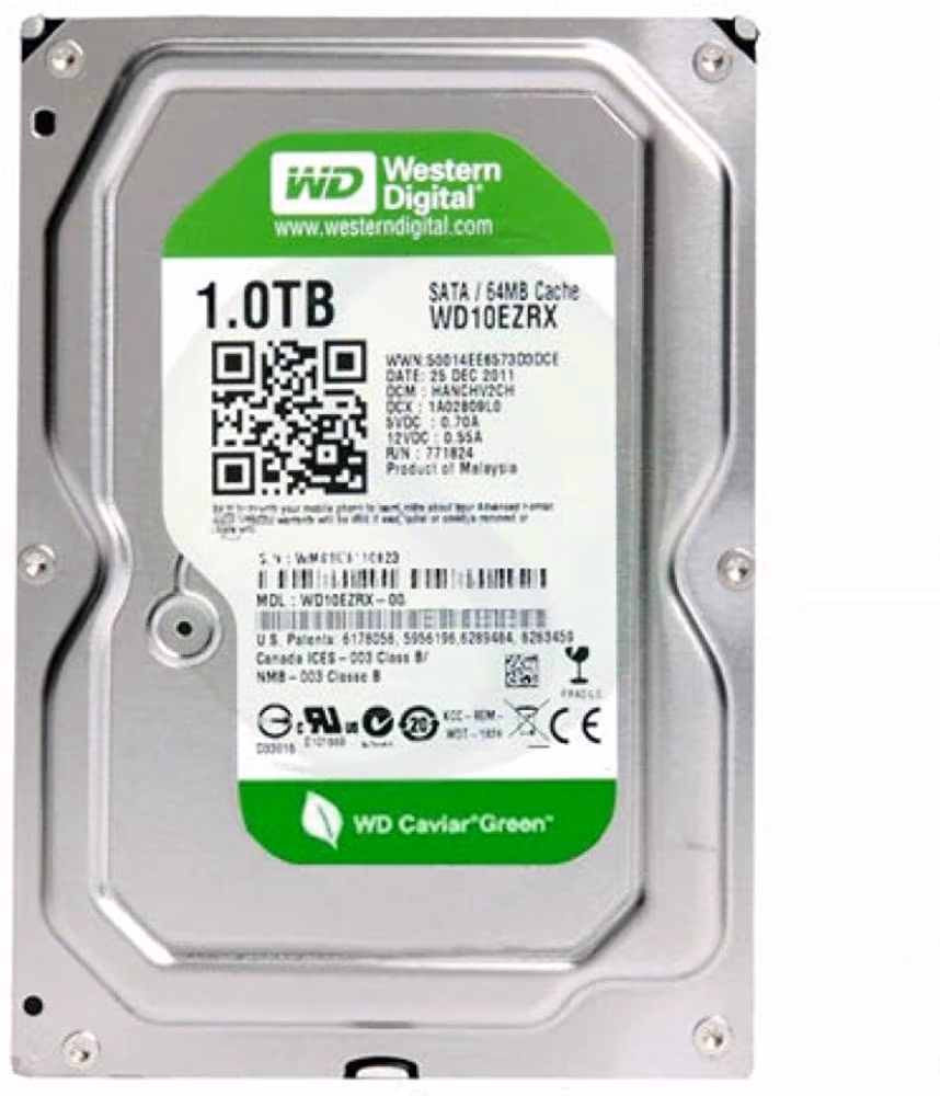 3.5" HDD 1.0TB  Western Digital WD10EZRX Caviar® Green™, IntelliPower, 64MB, SATAIII, FR 