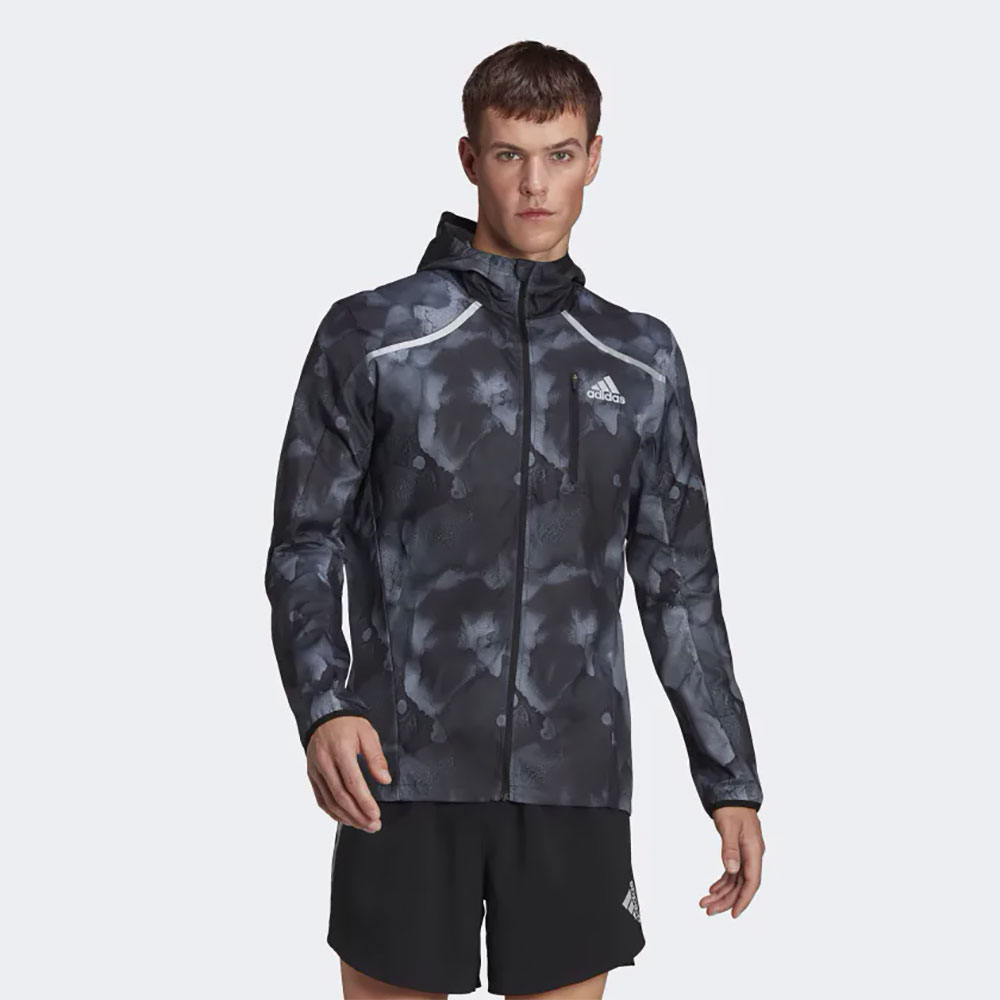 Мужская Ветровка Adidas MARATHON JKT S Серый photo 2