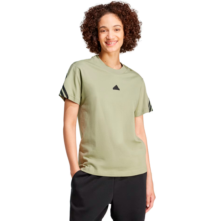 Футболка Adidas W FI 3S TEE XS Зелёный Женский photo 2