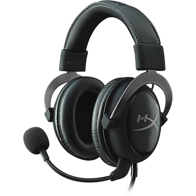 Headset HyperX Cloud II, Metal, Solid aluminium build, Microphone: detachable, USB Surround Sound 7.1, Frequency response: 15Hz–25,000 Hz, Cable length:1m+2m extension, 3.5 jack, Pure Hi-Fi capable, Braided cable, Mesh bag photo 1