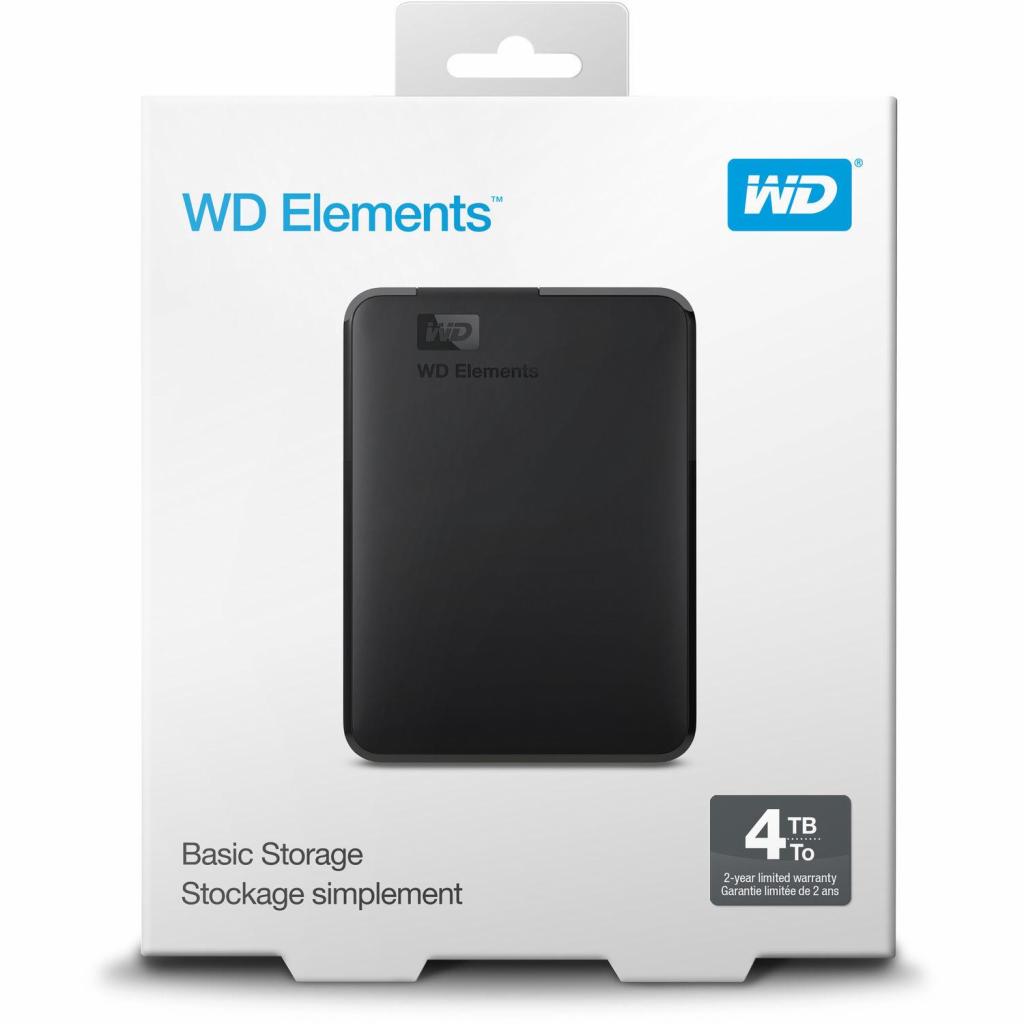 2.5" External HDD 4.0TB (USB3.0)  Western Digital "Elements", Black, Durable design photo 2