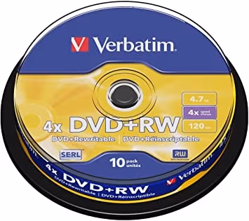 Verbatim DataLifePlus DVD+RW SERL4.7GB 4X MATT SILVER SURFAC - Spindle 10pcs. 