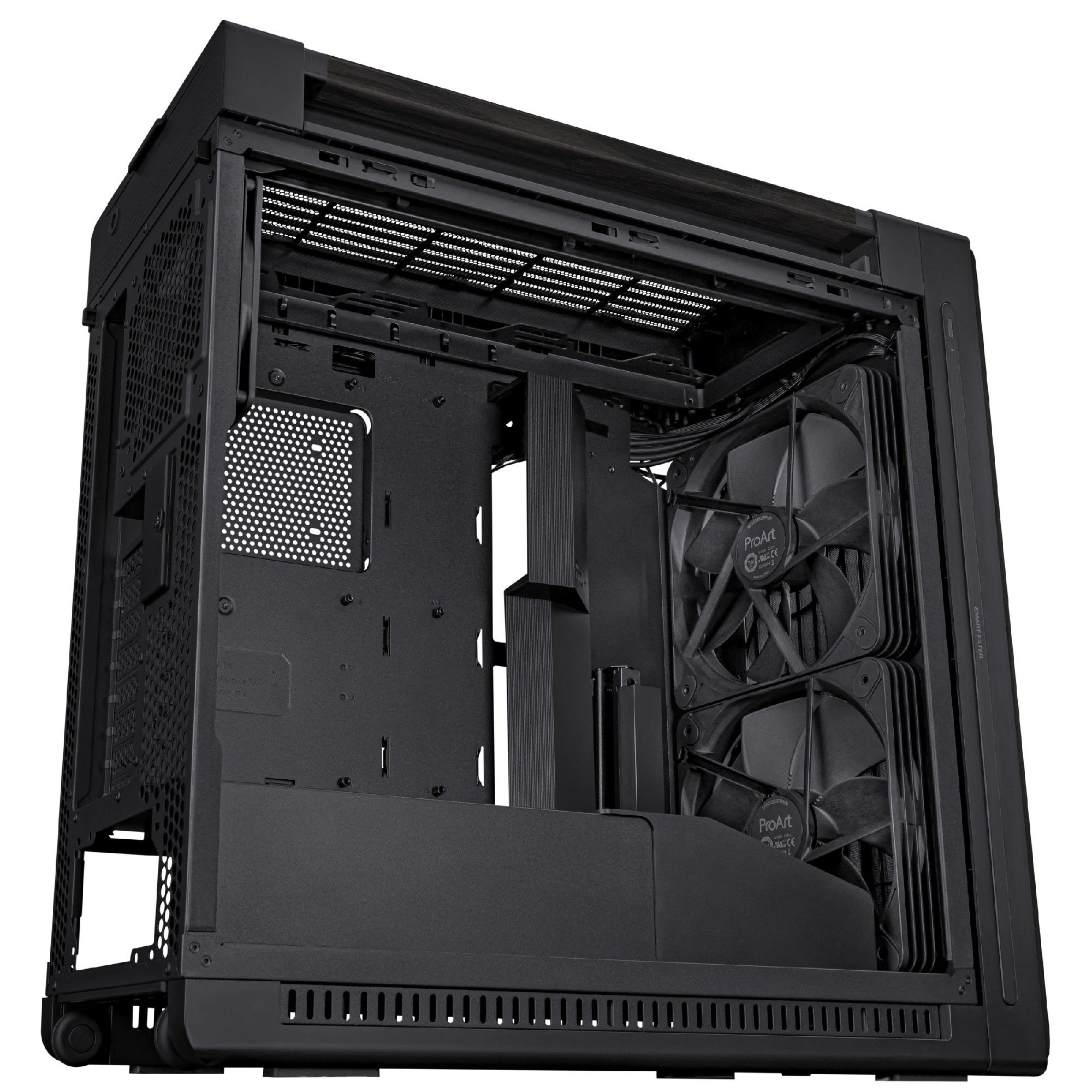 Корпус ASUS ProArt PA602 Wood Edition/ no PSU / 2x220mm, 1x140mm fan/ EATX/ Black photo 8