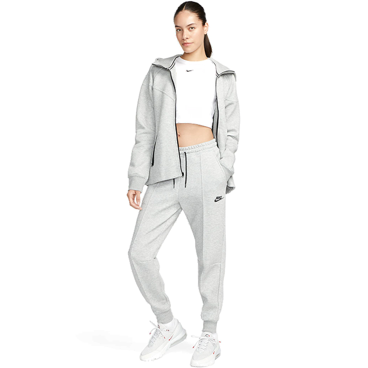 Pantaloni Nike W NSW TCH FLC MR JGGR L Gri Femei photo 3