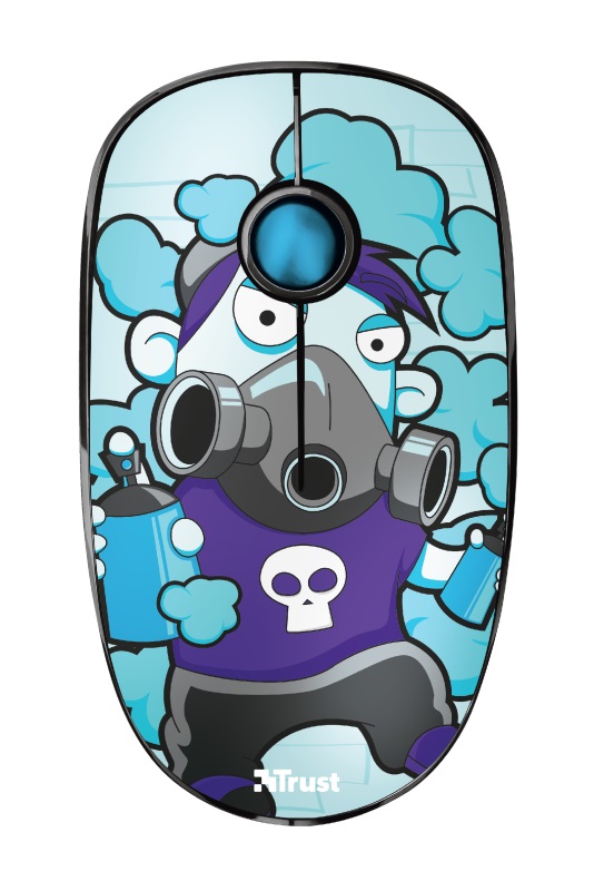 Trust Sketch Blue Wireless Mouse, Silent Click, 15m  2.4GHz, Micro receiver, 1600 dpi, 3 button, USB photo 1