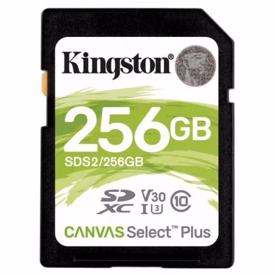 Card de memorie SD 256GB Kingston Canvas Select Plus, 100MB/s