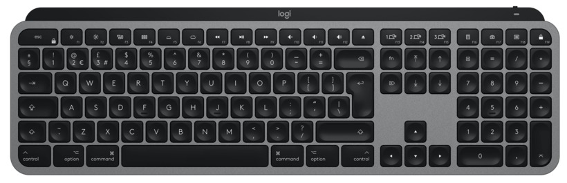 Logitech Wireless MX Keys for Mac Advanced Illuminated Keyboard - SPACE GREY - US INT'L -2.4GHZ/BT EMEA photo 1
