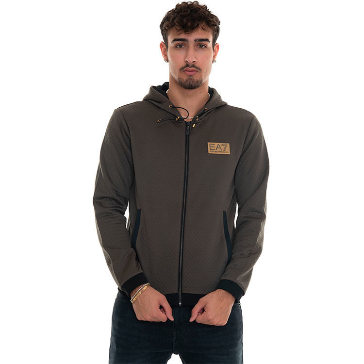 Hanorac pt bărbați EA7 EMPORIO ARMANI SWEATSHIRT S Gri photo 3
