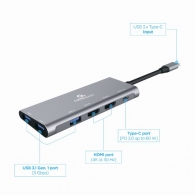Gembird  A-CM-COMBO3-01, USB Type-C 3-in-1 multi-port adapter (Hub + HDMI + PD), Dual HDMI ports with UHD 4K support thumbnav 1