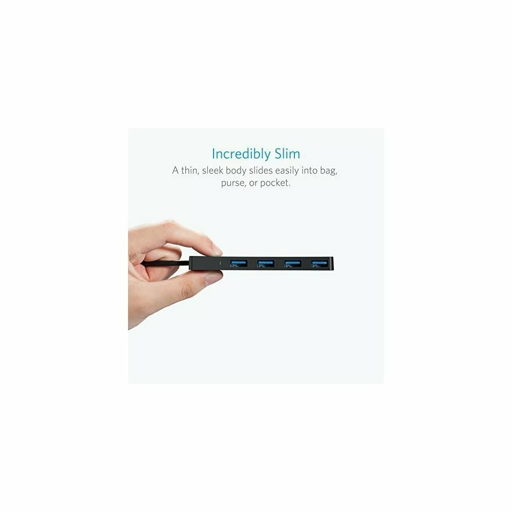 Anker 4-Port USB 3.0 Ultra Slim Data Hub, black photo 3