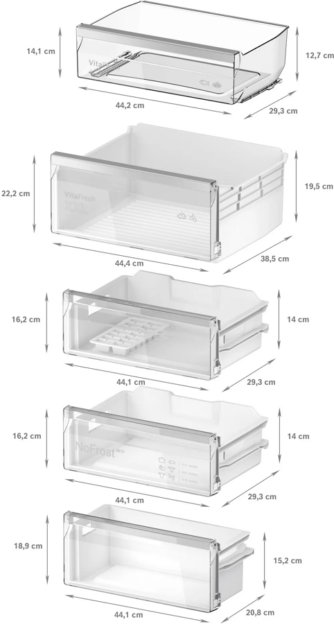 Frigider cu doua usi Bosch KIN96VFD0 / 290 l / 193.5 cm / D / Alb photo 7