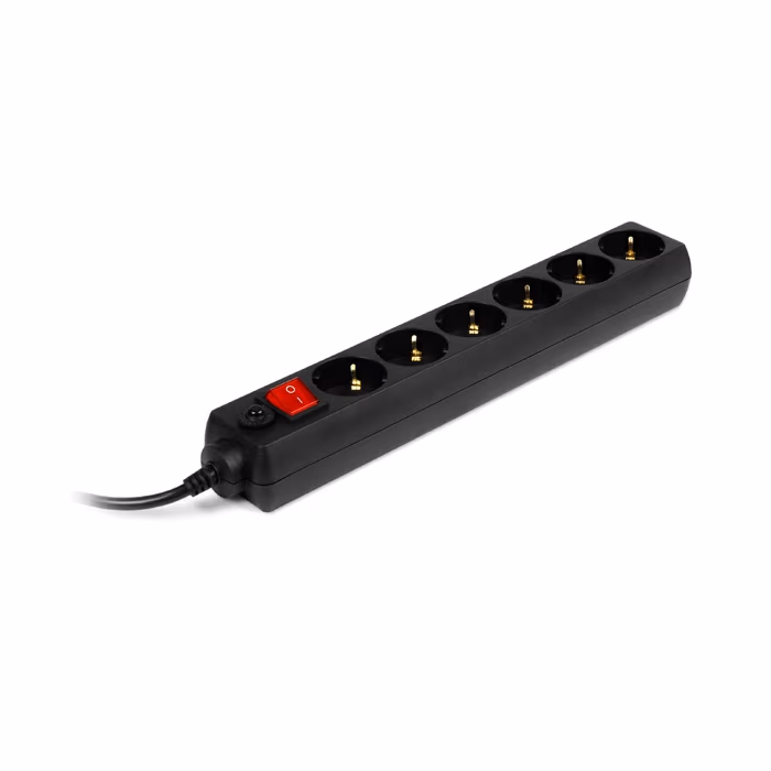 Surge Protector SVEN Optima Base, 6 Sockets, 3m, Black 