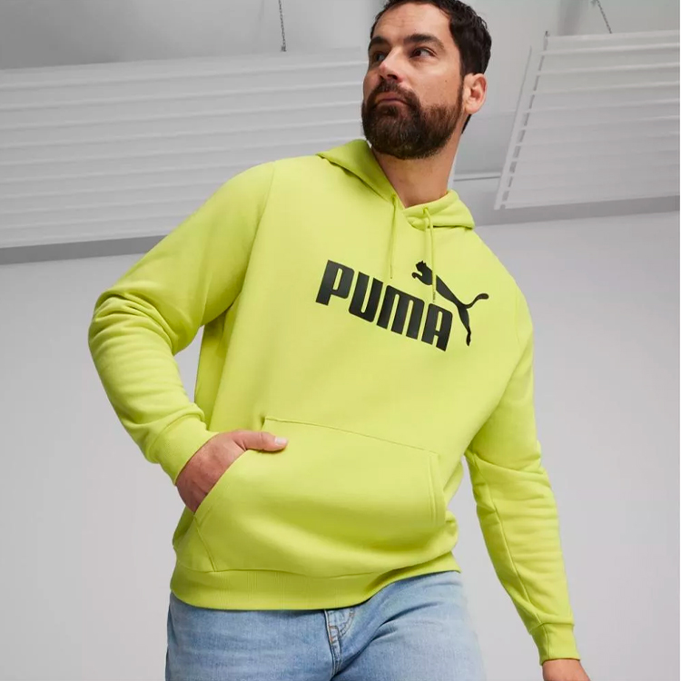 Hanorac pt bărbați Puma ESS Big Logo Hoodie FL S Galben photo 3