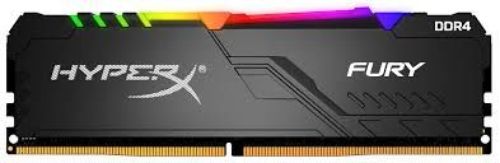 8GB DDR4-3466 Kingston HyperX® FURY DDR4 RGB, PC27700, CL16, 1.35V, Auto-overclocking, Asymmetric BLACK heat spreader, Dynamic RGB effects featuring HyperX Infrared Sync technology, Intel XMP Ready (Extreme Memory Profiles) photo 1